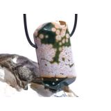 Ozeanachat XXL Schmuckstein Cabochon gebohrt (Ozeanchalcedon / Ozeanjaspis) - Sonderqualit&auml;t - ca. 4,5 cm x 2,8 cm x 1 cm