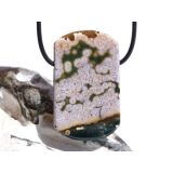 Ozeanachat XXL Schmuckstein Cabochon gebohrt (Ozeanchalcedon / Ozeanjaspis) - Sonderqualit&auml;t - ca. 4,5 cm x 2,8 cm x 1 cm