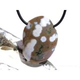 Ozeanachat Trommelstein gebohrt (Ozeanchalcedon / Ozeanjaspis) - Sonderqualit&auml;t - ca. 3,5 cm x 2,6 cm x 1,3 cm