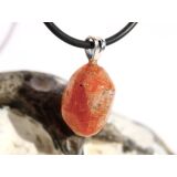 Sonnenstein Trommelstein Anhänger Silberöse Schmuckdose - AA-Sonderqualität - ca. 2,3 cm x 1,2 cm x 1,1 cm - Sonderpreis wg. Makel -