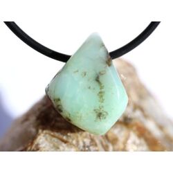 Chrysopras Schmuckstein / Trommelstein gebohrt - ca. 2,1 cm x 1,7 cm x 1,6 cm