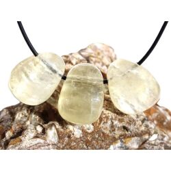 Calcit gelb (Zitronencalcit) Trommelsteine gebohrt - Sonderqualit&auml;t - ca. 2,5 - 3 cm / ca. 10-15 g/St