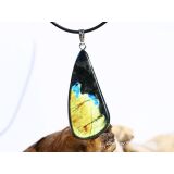 Spektrolith (Finnland) XXL Schmuckstein / Scheibenstein Anh&auml;nger Silber&ouml;se - AA-Sonderqualit&auml;t - Handarbeit - Rarit&auml;t - ca. 5,7 cm x 2,1 cm x 0,4 cm