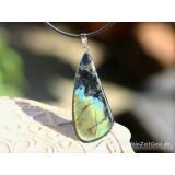 Spektrolith (Finnland) XXL Schmuckstein / Scheibenstein Anh&auml;nger Silber&ouml;se - AA-Sonderqualit&auml;t - Handarbeit - Rarit&auml;t - ca. 5,7 cm x 2,1 cm x 0,4 cm