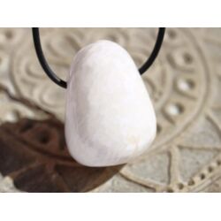 Skolezit (Zeolithe) XL Trommelstein / Schmuckstein gebohrt - Sonderqualit&auml;t - ca. 3,4 cm x 2,5 cm x 2,5 cm