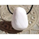 Skolezit (Zeolithe) XL Trommelstein / Schmuckstein gebohrt - Sonderqualit&auml;t - ca. 3,4 cm x 2,5 cm x 2,5 cm