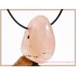 Chalcedon rosa (Rosenchalcedon) XXL Trommelstein gebohrt - AA-Sonderqualität - Rarität - ca. 4 cm x 2,7 cm x 1,9 cm