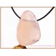 Chalcedon rosa (Rosenchalcedon) XXL Trommelstein gebohrt - AA-Sonderqualität - Rarität - ca. 4 cm x 2,7 cm x 1,9 cm