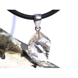 Herkimer Diamant Doppelender Kristall Anhänger Silberöse - AA-Sonderqualität - Rarität - ca. 3,5 cm x 1,6 cm x 1,5 cm