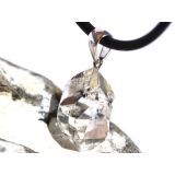 Herkimer Diamant Doppelender Kristall Anhänger Silberöse - AA-Sonderqualität - Rarität - ca. 3,5 cm x 1,6 cm x 1,5 cm