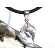 Herkimer Diamant Doppelender Kristall Anhänger Silberöse - AA-Sonderqualität - Rarität - ca. 3,5 cm x 1,6 cm x 1,5 cm
