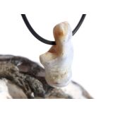 Schlangenhautachat Trommelstein gebohrt -...