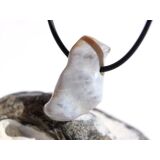 Schlangenhautachat Trommelstein gebohrt - Sonderqualit&auml;t - ca. 3 cm x 1,8 cm x 1,2 cm