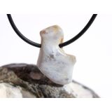 Schlangenhautachat Trommelstein gebohrt - Sonderqualit&auml;t - ca. 3 cm x 1,8 cm x 1,2 cm