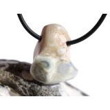 Schlangenhautachat Trommelstein gebohrt - Sonderqualit&auml;t - ca. 2,5 cm x 2 cm x 1,5 cm