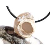 Schlangenhautachat Trommelstein gebohrt - Sonderqualit&auml;t - ca. 2,4 cm x 2 cm x 1,5 cm