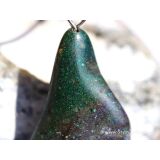 Honduras-Opal (Blackopal) XL Trommelstein Anhänger Silberöse - Sonderqualität - Rarität - ca. 4,4 cm x 1,8 cm x 0,9 cm (Fairer Handel / GKS)