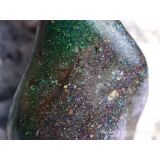 Honduras-Opal (Blackopal) XL Trommelstein Anhänger Silberöse - Sonderqualität - Rarität - ca. 4,4 cm x 1,8 cm x 0,9 cm (Fairer Handel / GKS)
