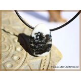 Zebra-Marmor Scheibenstein gebohrt (Dolomit-Marmor /...