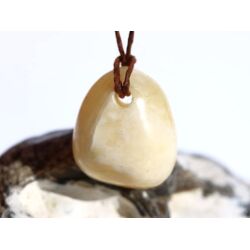 Calcit orange (Orangencalcit) Trommelstein gebohrt - ca. 2,5 cm x 2,1 cm x 1,3 cm