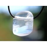 Girasol-Quarz (Nebel-Quarz) Trommelstein gebohrt - AA-Sonderqualit&auml;t - ca. 3,3 cm x 2,6 cm x 1,6 cm