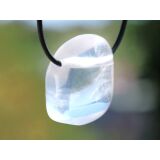 Girasol-Quarz (Nebel-Quarz) Trommelstein gebohrt - AA-Sonderqualit&auml;t - ca. 3,3 cm x 2,6 cm x 1,6 cm