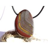 Tigereisen XL Schmuckstein / Scheibenstein gebohrt - AA-Sonderqualit&auml;t - Handarbeit - ca. 3,7 cm x 2,5 cm x 0,9 cm