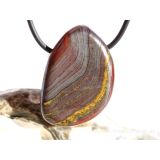 Tigereisen XL Schmuckstein / Scheibenstein gebohrt - AA-Sonderqualit&auml;t - Handarbeit - ca. 3,7 cm x 2,5 cm x 0,9 cm