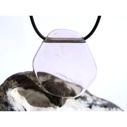 Rauchquarz hell XXL Schmuckstein / Scheibenstein gebohrt - AA-Sonderqualit&auml;t - Handarbeit - ca. 4,2 cm x 3,8 cm x 0,8 cm