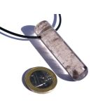 Rauchquarz hell XXXL Schmuckstein Zylinder gebohrt - Sonderqualität - Handarbeit - ca. 5,6 cm x 1,4 cm
