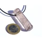 Rauchquarz hell XXL Schmuckstein Zylinder gebohrt - Sonderqualit&auml;t - Handarbeit - ca. 4,8 cm x 1,4 cm