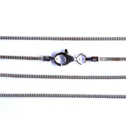 Schlangenkette Spezial, 925iger Silber, Verschluss f&uuml;r gebohrte Trommelsteine, ca. 42 cm - 1,6 mm