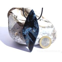 Pietersit XXXL Schmuckstein / Scheibenstein gebohrt - AA-Sonderqualität - Rarität - Handarbeit - ca. 7,6 cm x 3 cm x 0,6 cm