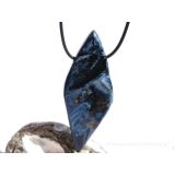 Pietersit XXXL Schmuckstein / Scheibenstein gebohrt - AA-Sonderqualität - Rarität - Handarbeit - ca. 7,6 cm x 3 cm x 0,6 cm