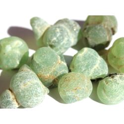 Prehnit-Kollen / Prehnit-Kugeln gr&uuml;n Wassersteine-Sonderqualit&auml;t / Rohsteine extra angetrommelt - Rarit&auml;t - ca. 100 g (GKS)