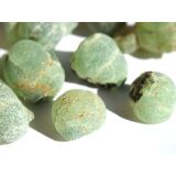 Prehnit-Kollen / Prehnit-Kugeln gr&uuml;n Wassersteine-Sonderqualit&auml;t / Rohsteine extra angetrommelt - Rarit&auml;t - ca. 100 g (GKS)