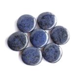 Dumortierit Scheibensteine - ca. 3,5 - 3,8 cm / ca. 20-24...