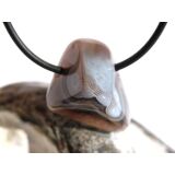 Achat braun-wei&szlig; (Botswana) Schmuckstein /...