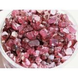 Rhodolith (Granat) Kristalle / Rohsteine / Schleifware / Granulat - AAA-Sonderqualität - Rarität - ca. 6 g (GKS) - Restbestand -