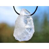 Bergkristall "Fadenquarz" XXXL Natur-Kristall / Rohstein / Scheibenstein gebohrt - Sonderqualität - Rarität - ca. 5,2 cm x 3,3 cm x 1 cm