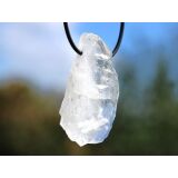 Bergkristall "Fadenquarz" XXXL Natur-Kristall / Rohstein / Scheibenstein gebohrt - Sonderqualität - Rarität - ca. 5,2 cm x 3,3 cm x 1 cm