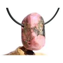 Kobaltcalcit / Kobaltdolomit Trommelstein gebohrt - Rarit&auml;t - Sonderqualit&auml;t - ca. 3,4 cm x 2,1 cm x 1,6 cm (GKS)