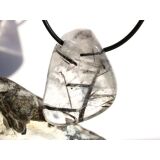 Turmalinquarz XXL Schmuckstein gebohrt -...