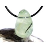 Prehnit gr&uuml;n Trommelsteine gebohrt - Sonderqualit&auml;t - ca. 2,7 - 3,1 cm / ca. -15 g/St