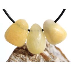 Calcit orange (Orangencalcit) Trommelsteine gebohrt - ca. 1,7 - 2,6 cm / ca. 5-8 g/St