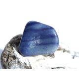 Blauquarz Trommelstein / Scheibenstein - Sonderqualität - ca. 2,9 cm x 2,7 cm x 1 cm
