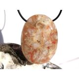 Blumenachat XXXL Schmuckstein Cabochon gebohrt - Sonderqualität - ca. 5 cm x 3,7 cm x 1,4 cm