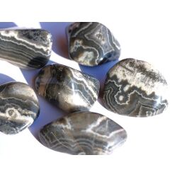 Achat grau (Ashburton Achat) Trommelsteine - Sonderqualität - ca. 2,5 - 2,7 cm / ca. 9 g/St (Fairer Handel / GKS)