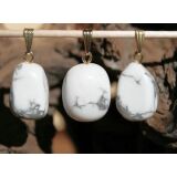 Magnesit Trommelstein Anh&auml;nger &Ouml;se (Kinderprojekt)