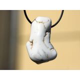 Magnesit-Knolle XXL Trommelstein gebohrt - Sonderqualit&auml;t - ca. 4,7 cm x 3 cm x 1,9 cm